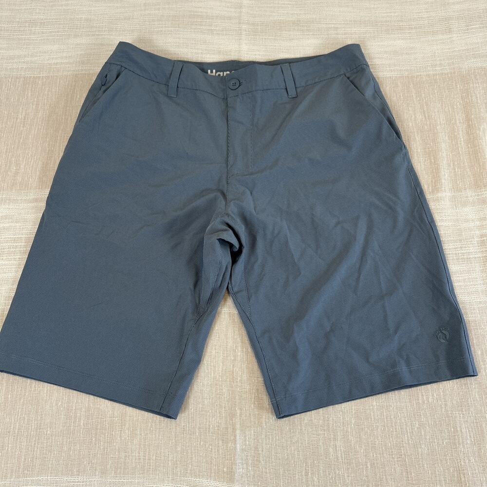 Hang Ten Men's Shorts Size 32 Blue Hybrid‎ Board Shorts Quick Dry Stretch Light
